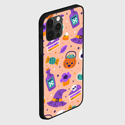 Чехол для iPhone 12 Pro Max Halloween skulls pattern, цвет: 3D-черный — фото 2