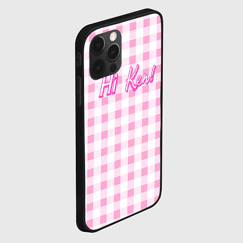 Чехол iPhone 12 Pro Max Hi Ken - фраза и костюм Барби / 3D-Черный – фото 2