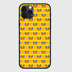 Чехол для iPhone 12 Pro Max Утята паттерн, цвет: 3D-черный