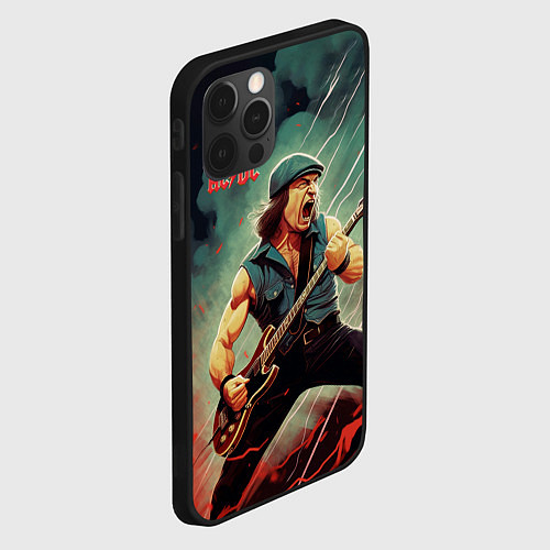 Чехол iPhone 12 Pro Max AC DC rock / 3D-Черный – фото 2