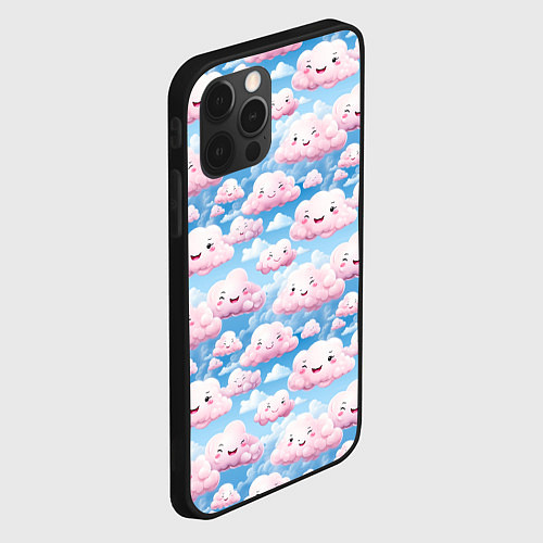 Чехол iPhone 12 Pro Max Кавайные милые облока / 3D-Черный – фото 2