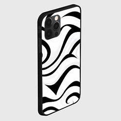 Чехол для iPhone 12 Pro Max Анималистическая абстракция зебры, цвет: 3D-черный — фото 2