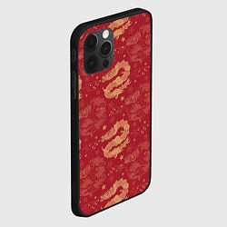 Чехол для iPhone 12 Pro Max The chinese dragon pattern, цвет: 3D-черный — фото 2