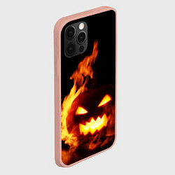 Чехол для iPhone 12 Pro Max Тыква в огне, цвет: 3D-светло-розовый — фото 2
