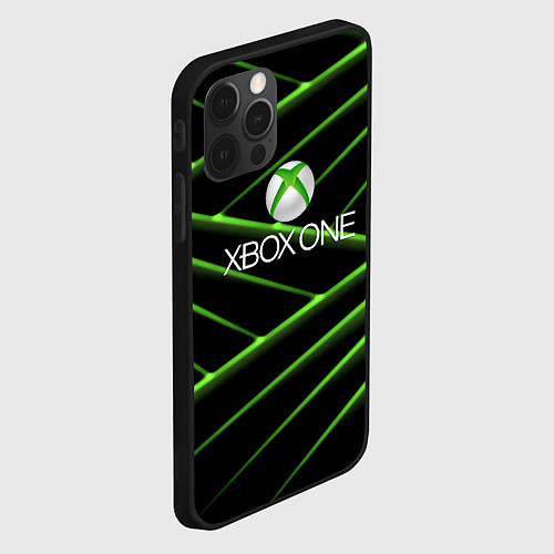 Чехол iPhone 12 Pro Max Xbox game pass line / 3D-Черный – фото 2