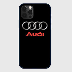 Чехол для iPhone 12 Pro Max Audi sport на чёрном, цвет: 3D-черный
