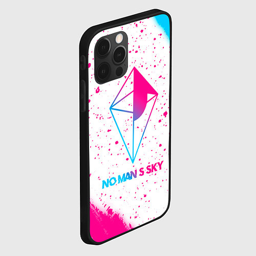 Чехол iPhone 12 Pro Max No Mans Sky neon gradient style / 3D-Черный – фото 2