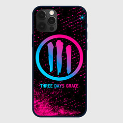 Чехол для iPhone 12 Pro Max Three Days Grace - neon gradient, цвет: 3D-черный