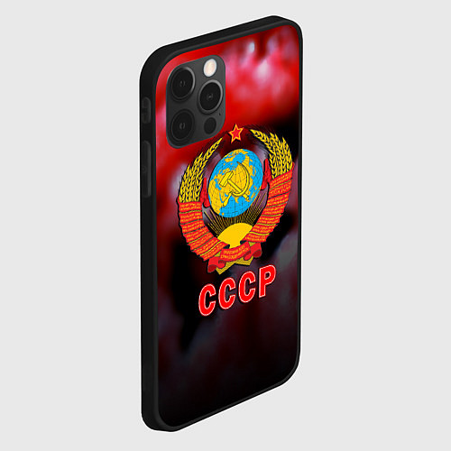 Чехол iPhone 12 Pro Max Патриот ссср / 3D-Черный – фото 2