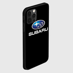 Чехол для iPhone 12 Pro Max Subaru sport auto car, цвет: 3D-черный — фото 2
