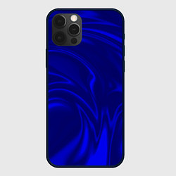 Чехол для iPhone 12 Pro Max Имитация синий шёлк, цвет: 3D-черный