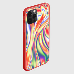 Чехол для iPhone 12 Pro Max Размытые краски абстракция, цвет: 3D-красный — фото 2