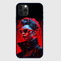 Чехол для iPhone 12 Pro Max Cyberpunk girl, цвет: 3D-черный