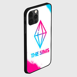 Чехол для iPhone 12 Pro Max The Sims neon gradient style, цвет: 3D-черный — фото 2