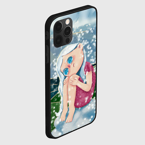 Чехол iPhone 12 Pro Max Снегурочка плачет / 3D-Черный – фото 2