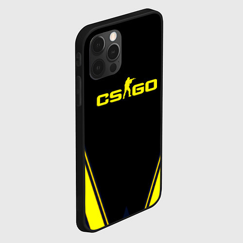 Чехол iPhone 12 Pro Max Cs go sport geometry / 3D-Черный – фото 2