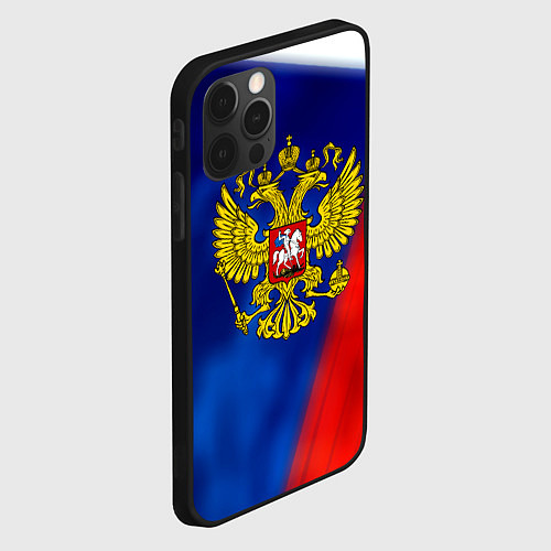 Чехол iPhone 12 Pro Max Россия спортивная коллекция / 3D-Черный – фото 2