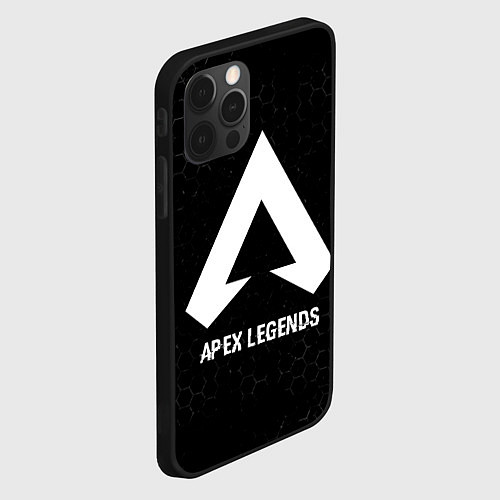 Чехол iPhone 12 Pro Max Apex Legends glitch на темном фоне / 3D-Черный – фото 2