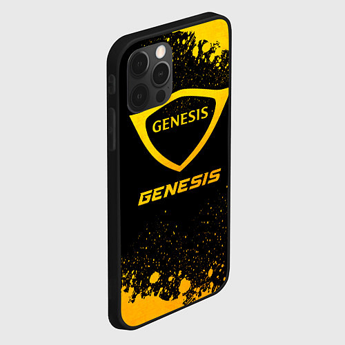 Чехол iPhone 12 Pro Max Genesis - gold gradient / 3D-Черный – фото 2