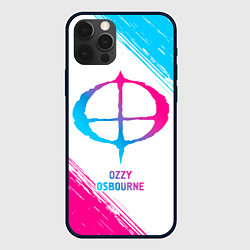 Чехол для iPhone 12 Pro Max Ozzy Osbourne neon gradient style, цвет: 3D-черный
