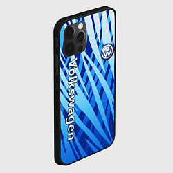 Чехол для iPhone 12 Pro Max Volkswagen - синий камуфляж, цвет: 3D-черный — фото 2