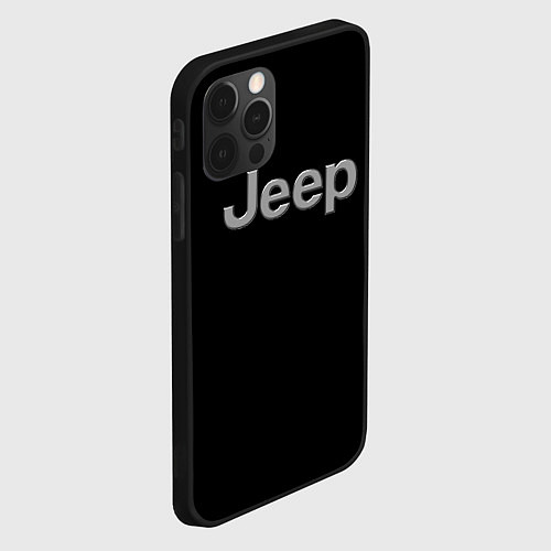 Чехол iPhone 12 Pro Max Jeep silver / 3D-Черный – фото 2