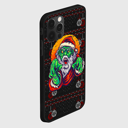Чехол iPhone 12 Pro Max Санта зомби / 3D-Черный – фото 2