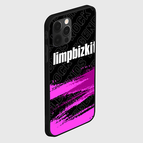 Чехол iPhone 12 Pro Max Limp Bizkit rock legends: символ сверху / 3D-Черный – фото 2