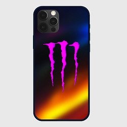 Чехол для iPhone 12 Pro Max Monster energy gradient color, цвет: 3D-черный