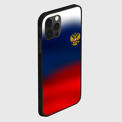 Чехол iPhone 12 Pro Max Символика России герб / 3D-Черный – фото 2