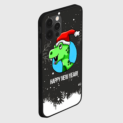 Чехол iPhone 12 Pro Max Happy new year 2024 / 3D-Черный – фото 2