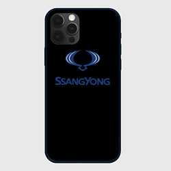 Чехол для iPhone 12 Pro Max Ssang Yong auto, цвет: 3D-черный