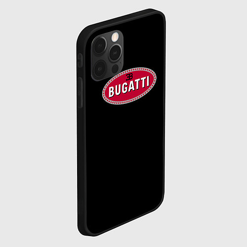 Чехол iPhone 12 Pro Max Bugatti auto / 3D-Черный – фото 2