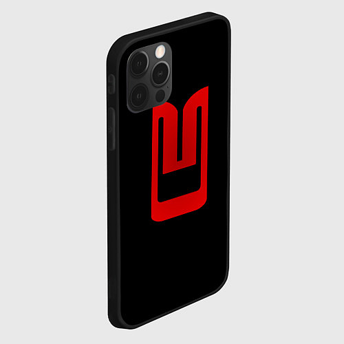 Чехол iPhone 12 Pro Max Москвич лого авто / 3D-Черный – фото 2