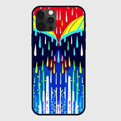 Чехол iPhone 12 Pro Max Два зонтика под дождём - нейросеть