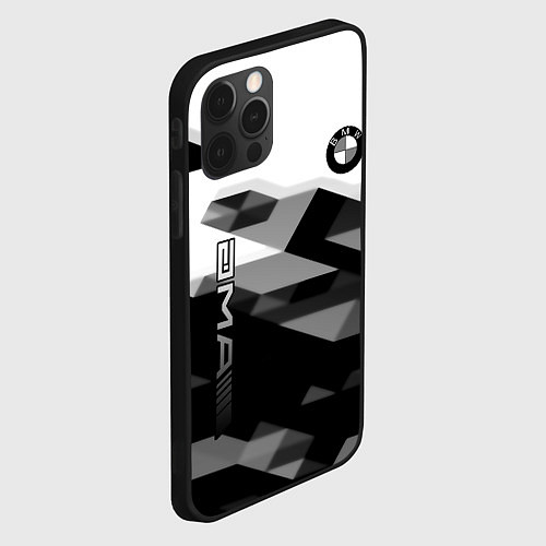 Чехол iPhone 12 Pro Max Bmw sport geometry / 3D-Черный – фото 2