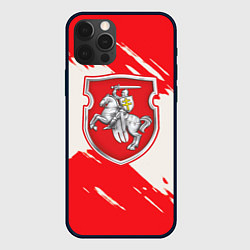 Чехол для iPhone 12 Pro Max Belarus герб краски, цвет: 3D-черный