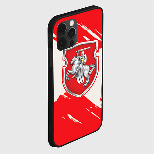 Чехол iPhone 12 Pro Max Belarus герб краски / 3D-Черный – фото 2