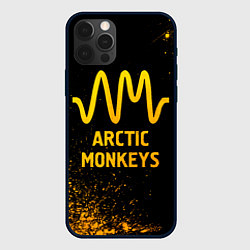 Чехол для iPhone 12 Pro Max Arctic Monkeys - gold gradient, цвет: 3D-черный