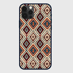 Чехол для iPhone 12 Pro Max Ковёр этнические узоры, цвет: 3D-черный