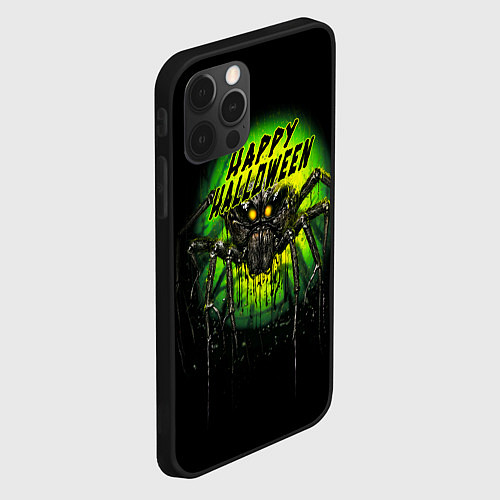 Чехол iPhone 12 Pro Max Halloween - evil spider / 3D-Черный – фото 2