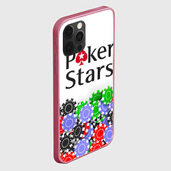 Чехол для iPhone 12 Pro Max Poker - игра для удачливых, цвет: 3D-малиновый — фото 2