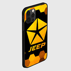 Чехол для iPhone 12 Pro Max Jeep - gold gradient, цвет: 3D-черный — фото 2