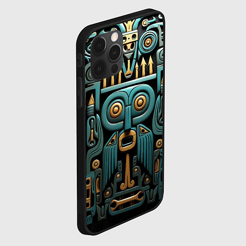 Чехол iPhone 12 Pro Max Рисунок в египетском стиле / 3D-Черный – фото 2