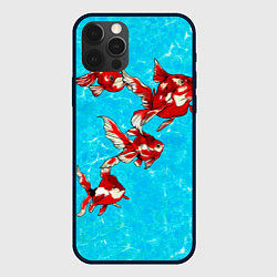 Чехол для iPhone 12 Pro Max Красная рыбки, цвет: 3D-черный