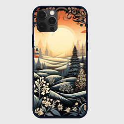 Чехол iPhone 12 Pro Max Зимний предновогодний пейзаж