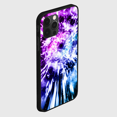 Чехол iPhone 12 Pro Max Неоновый взрыв / 3D-Черный – фото 2