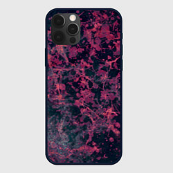 Чехол для iPhone 12 Pro Max Абстракция - аметистовый ирис, цвет: 3D-черный