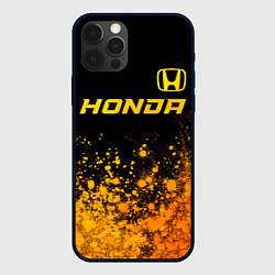 Чехол для iPhone 12 Pro Max Honda - gold gradient посередине, цвет: 3D-черный