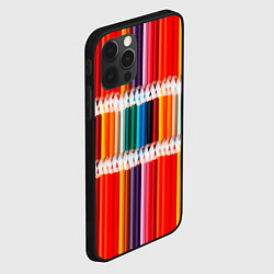 Чехол для iPhone 12 Pro Max Заточенные цветные карандаши, цвет: 3D-черный — фото 2